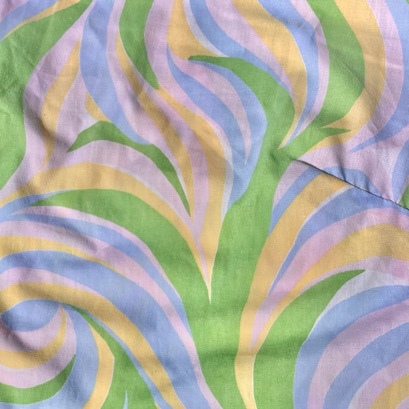 Vintage 60s 70s Homemade Psychedelic Print Tunic Top Sz M / L - Picture 9 of 12